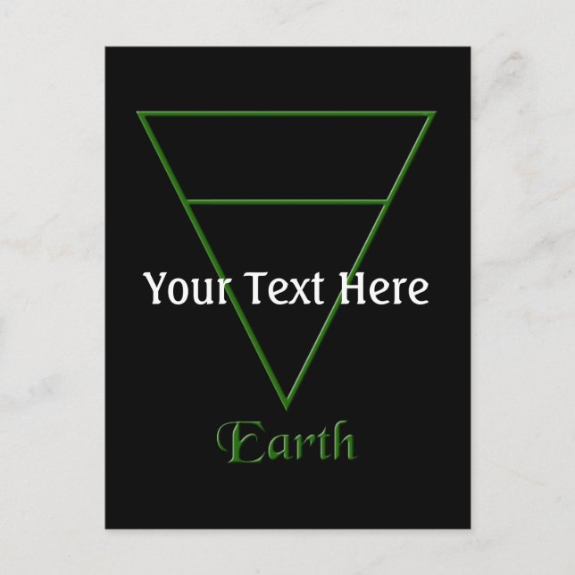 Falln Pagan Earth Element Symbol Postcard (Front)