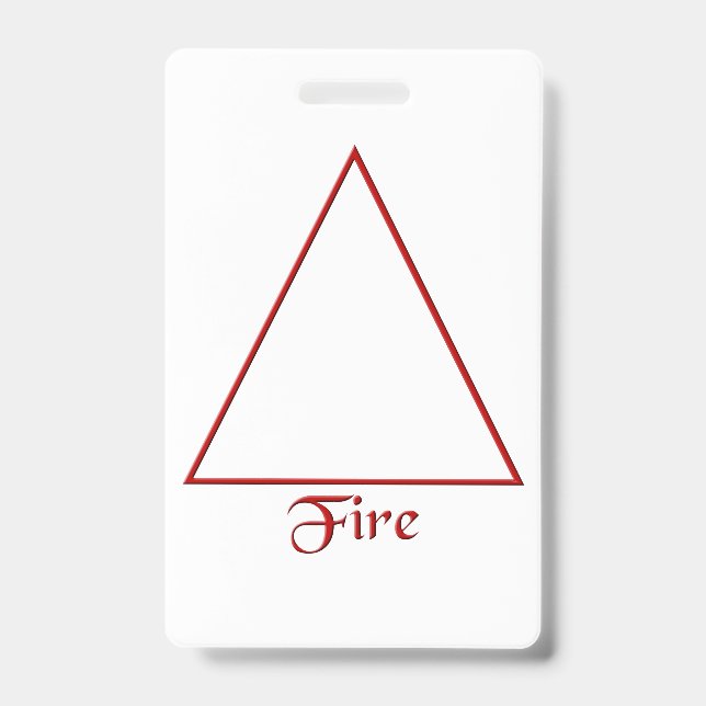 Falln Pagan Fire Element Symbol Badge (Front)