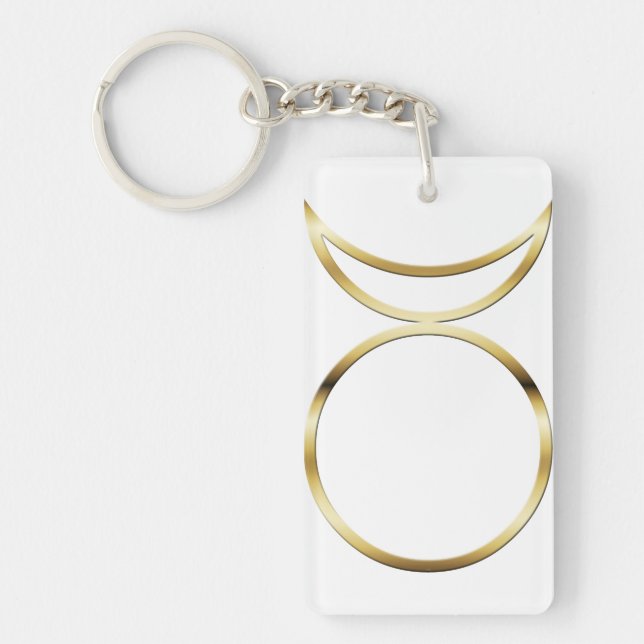 Falln Pagan Horned God Symbol Keychain (Front)