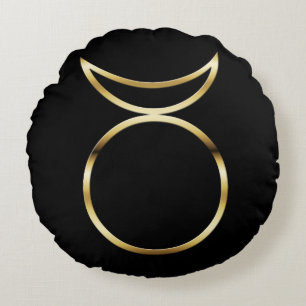 Falln Pagan Horned God Symbol Round Pillow