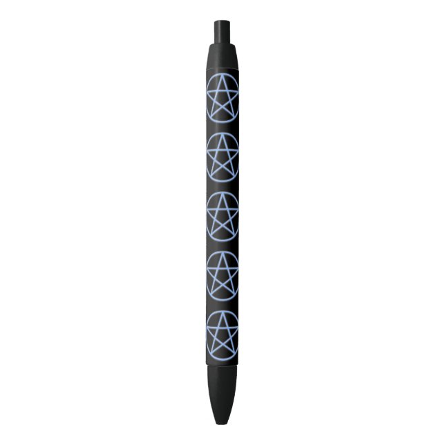 Falln Pagan Pentacle Black Ink Pen (Front Vertical)