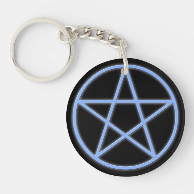 Falln Pagan Pentacle Keychain (Front)