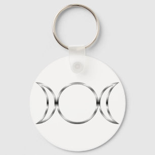 Falln Pagan Triple Goddess Symbol Keychain