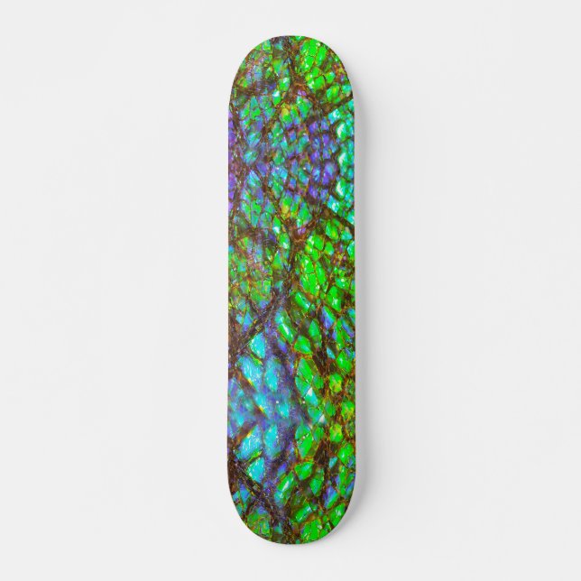 Falln Peacock Ammolite Skateboard (Front)