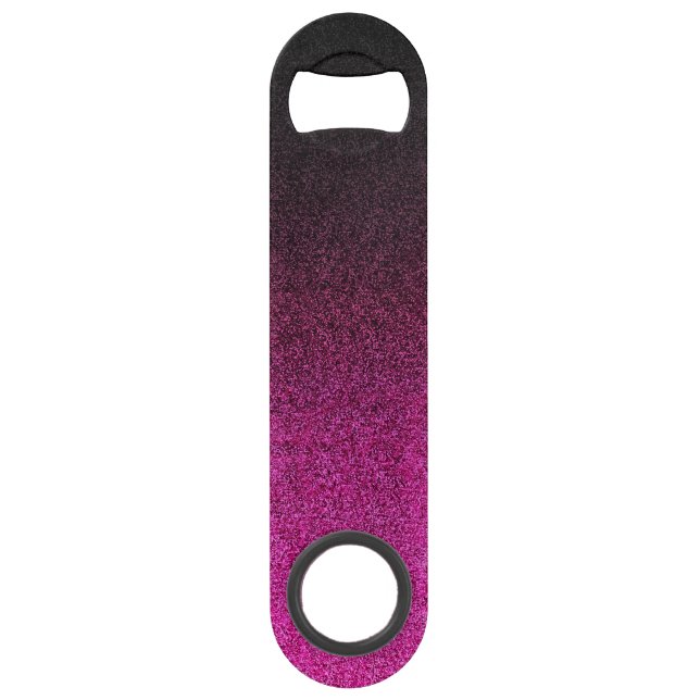 Falln Pink & Black Glitter Gradient Bar Key (Front)