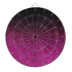 Falln Pink & Black Glitter Gradient Dartboard