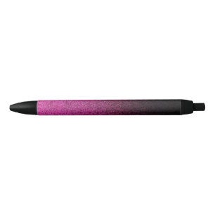 Falln Pink & Black Glitter Gradient Ink Pen