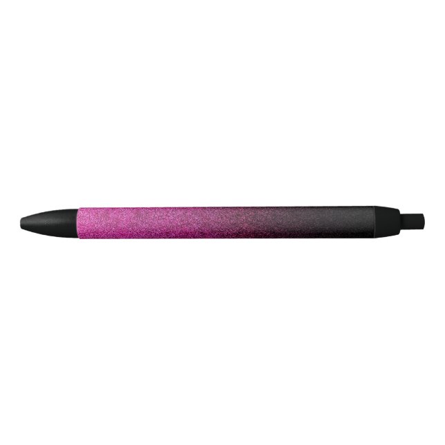 Falln Pink & Black Glitter Gradient Ink Pen (Front)