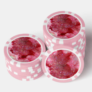 Falln Pink Faerie Crystals Poker Chips