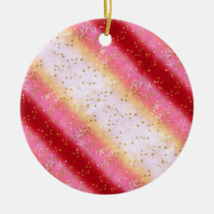 Falln Pink Sakura Sunrise Ceramic Ornament