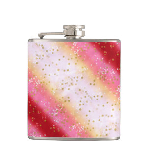 Falln Pink Sakura Sunrise Hip Flask