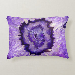 Falln Purple Agate Geode Accent Pillow