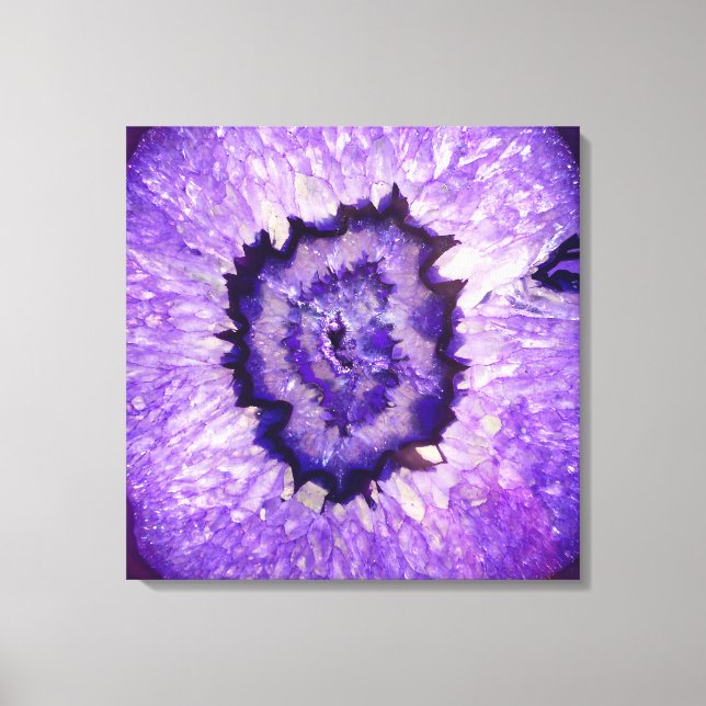 Falln Purple Agate Geode Canvas Print (Front)