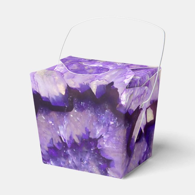 Falln Purple Agate Geode Favor Box (Front Side)