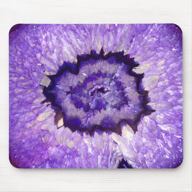 Falln Purple Agate Geode Mouse Pad (Front)