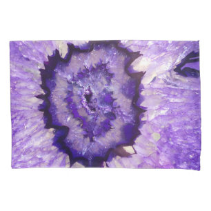 Falln Purple Agate Geode Pillowcase