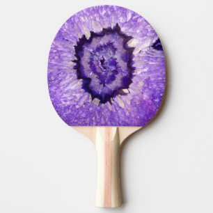 Falln Purple Agate Geode Ping Pong Paddle