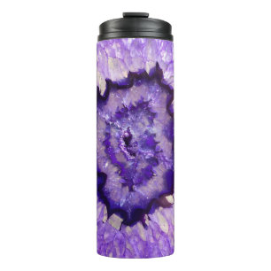 Falln Purple Agate Geode Thermal Tumbler