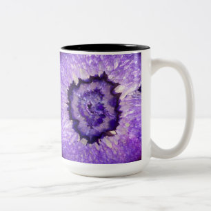 Falln Purple Agate Geode Two-Tone Coffee Mug