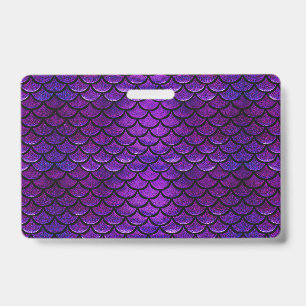 Falln Purple And Blue Mermaid Scales Badge