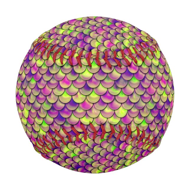 Falln Purple and Green Scales Baseball (Front)
