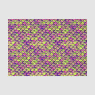 Falln Purple and Green Scales Tissue Paper