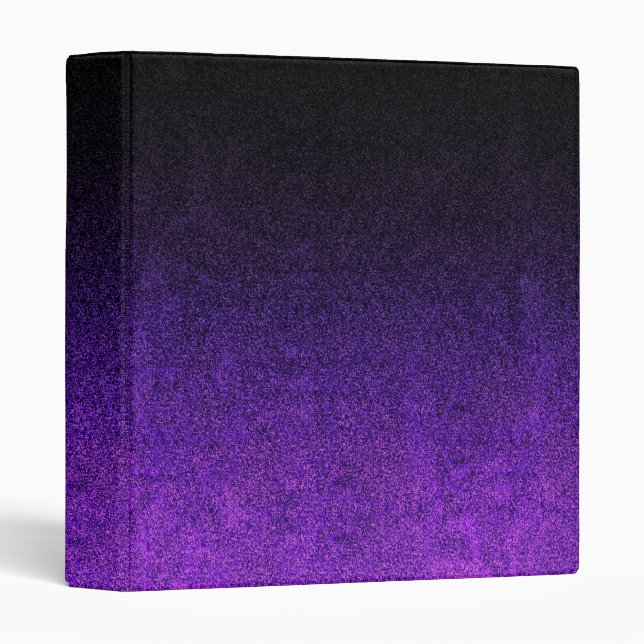 Falln Purple & Black Glitter Gradient Binder (Front/Spine)