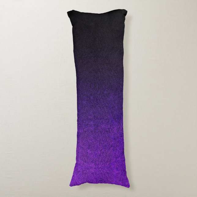 Falln Purple & Black Glitter Gradient Body Pillow (Front Vertical)