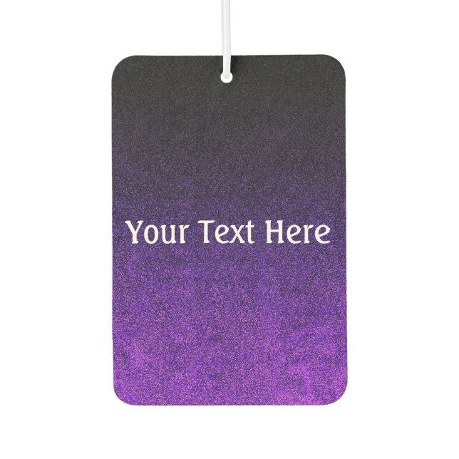 Falln Purple & Black Glitter Gradient Car Air Freshener (Front)