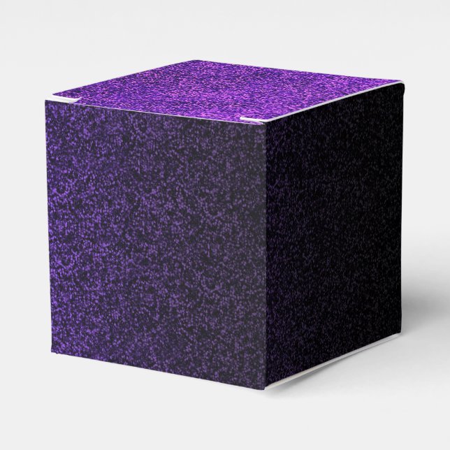 Falln Purple & Black Glitter Gradient Favor Box (Front Side)