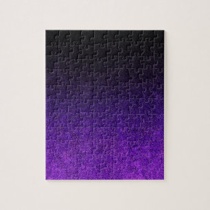 Falln Purple & Black Glitter Gradient Jigsaw Puzzle
