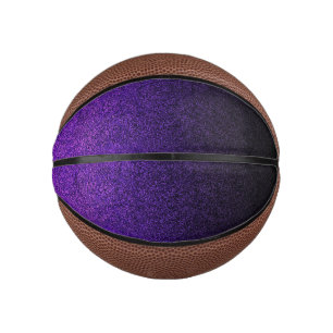 Falln Purple & Black Glitter Gradient Mini Basketball