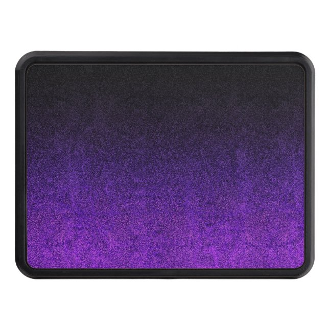 Falln Purple & Black Glitter Gradient Trailer Hitch Cover (Front)