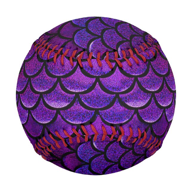 Falln Purple & Blue Mermaid Scales Baseball (Front)