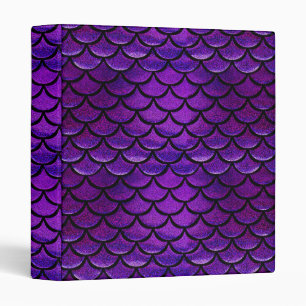 Falln Purple & Blue Mermaid Scales Binder