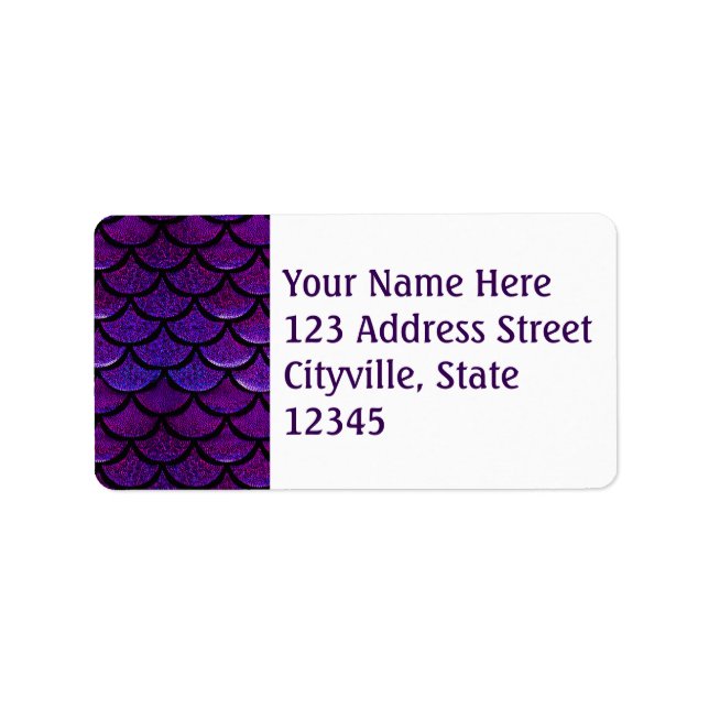 Falln Purple & Blue Mermaid Scales Label (Front)
