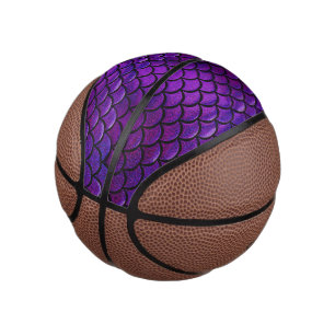 Falln Purple & Blue Mermaid Scales Mini Basketball