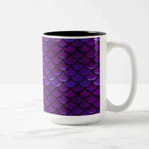 Falln Purple & Blue Mermaid Scales Two-Tone Coffee Mug