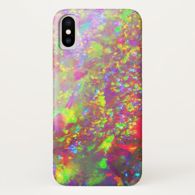 Falln Rainbow Brazilian Opal Case-Mate iPhone Case (Back)