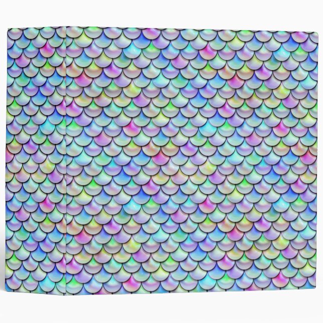 Falln Rainbow Bubble Mermaid Scales Binder (Front/Spine)