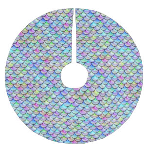 Falln Rainbow Bubble Mermaid Scales Brushed Polyester Tree Skirt