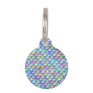 Falln Rainbow Bubble Mermaid Scales Pet Tag