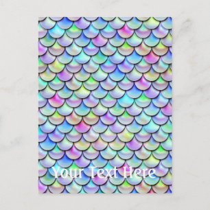 Falln Rainbow Bubble Mermaid Scales Postcard