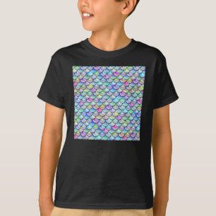 Falln Rainbow Bubble Mermaid Scales T-Shirt