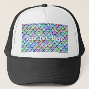 Falln Rainbow Bubble Mermaid Scales Trucker Hat