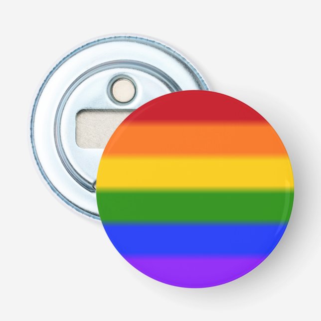 Falln Rainbow Gay Pride Flag Bottle Opener (Front)