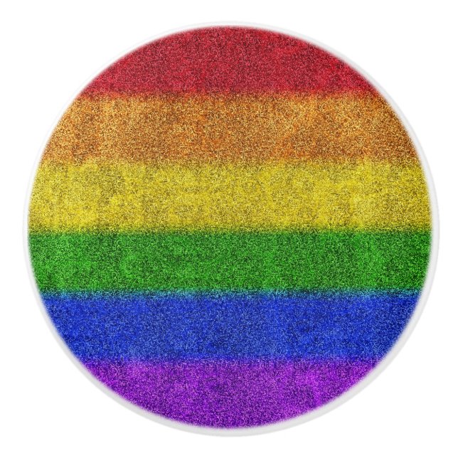 Falln Rainbow Glitter Gradient Ceramic Knob (Front)