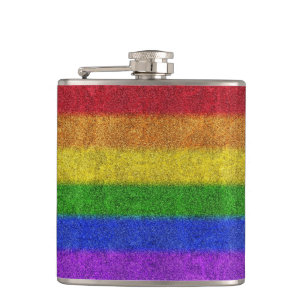 Falln Rainbow Glitter Gradient Hip Flask