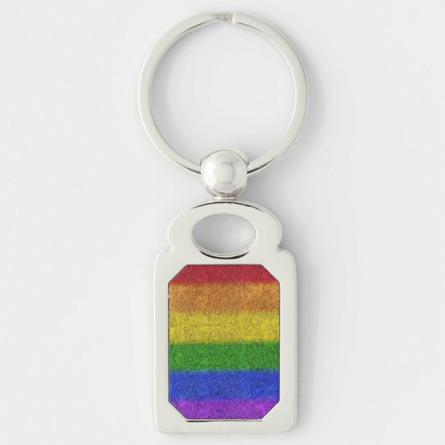 Falln Rainbow Glitter Gradient Keychain (Front)