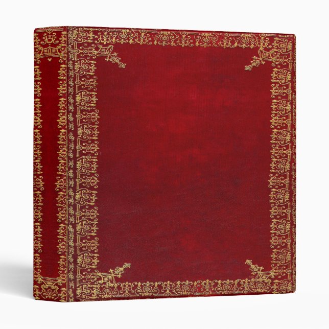 Falln Red And Gilded Gold Book Binder (Front/Spine)